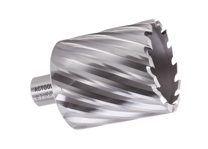 ACTOOL 2-1/4" Diameter Ã— 2" Depth of Cut HSS ANNULAR Cutter with 3/4'' Weldon Shank - Image 1